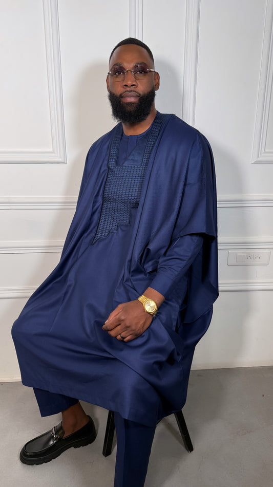 Boubou bleu marine