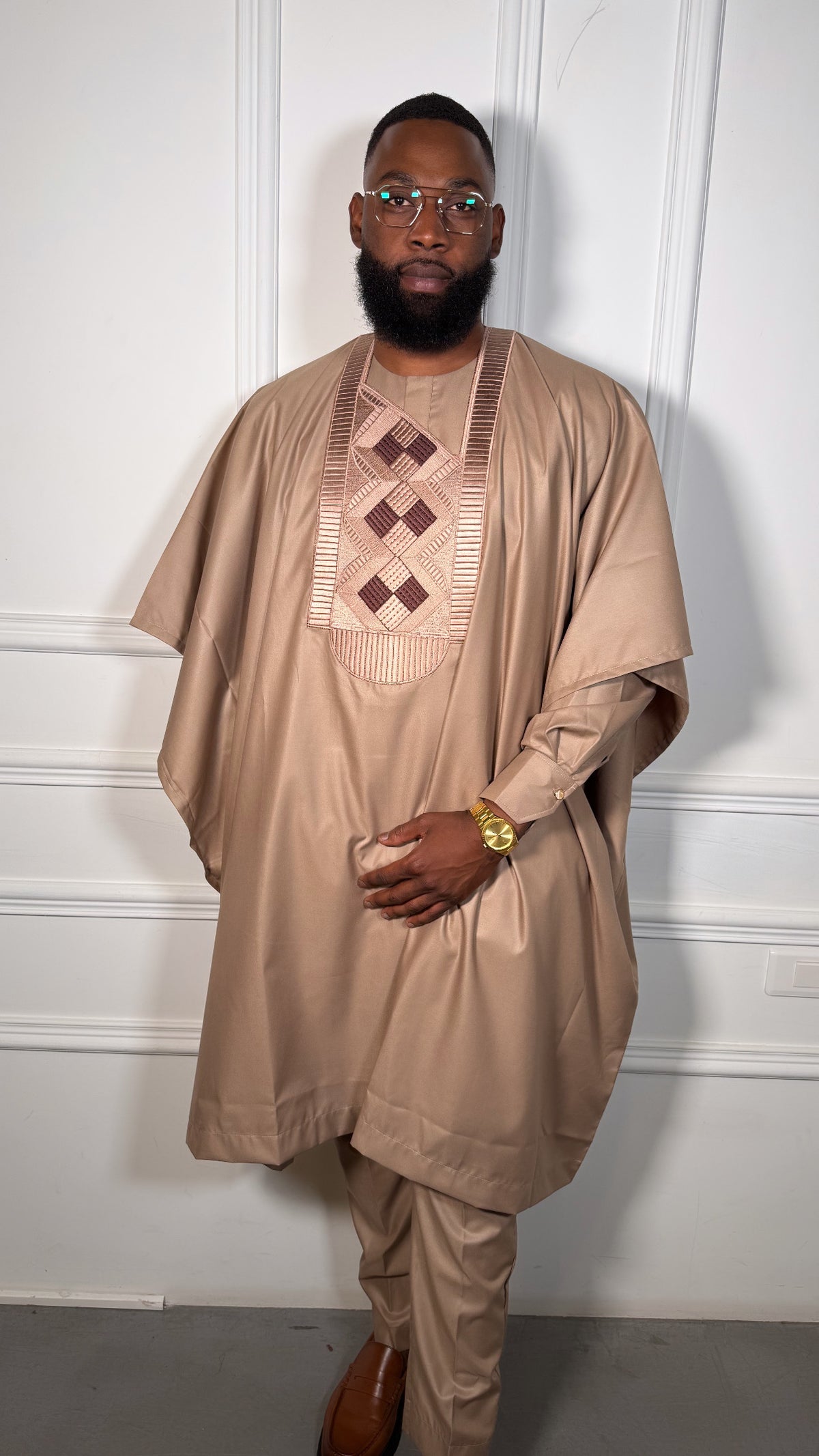 Boubou marron glacé