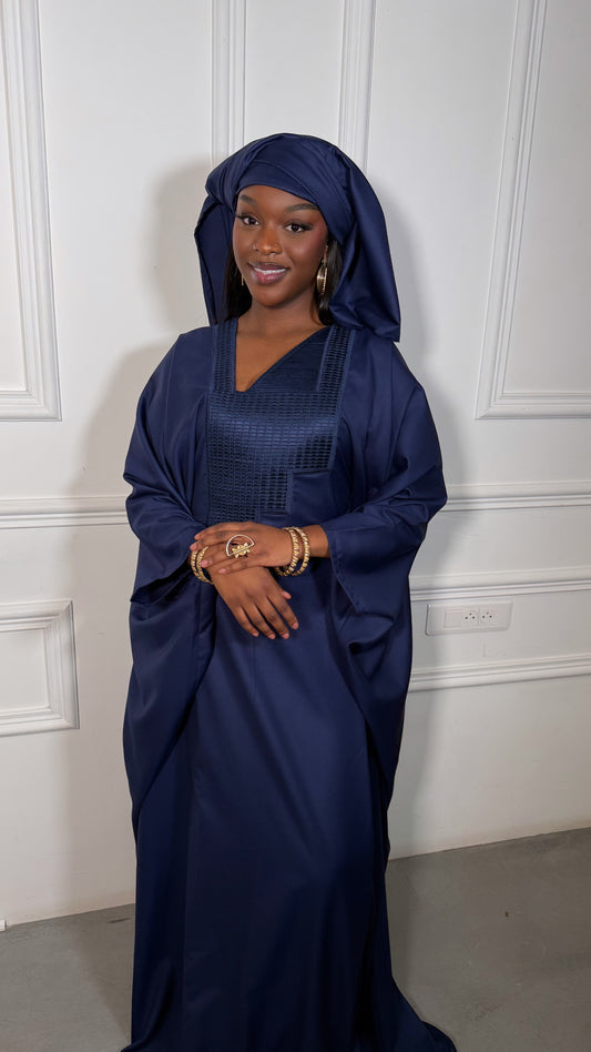 Boubou bleu marine